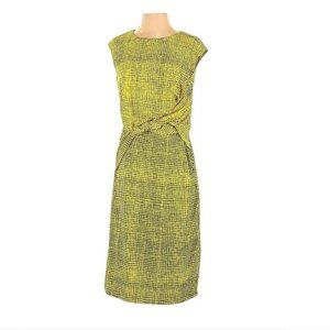 H by Halston Petite Printed Jet Set Jersey Cap Sleeve Dress